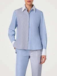 Cotton Shirt Striped Print