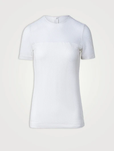Pin Dot Mesh Fitted Shirt
