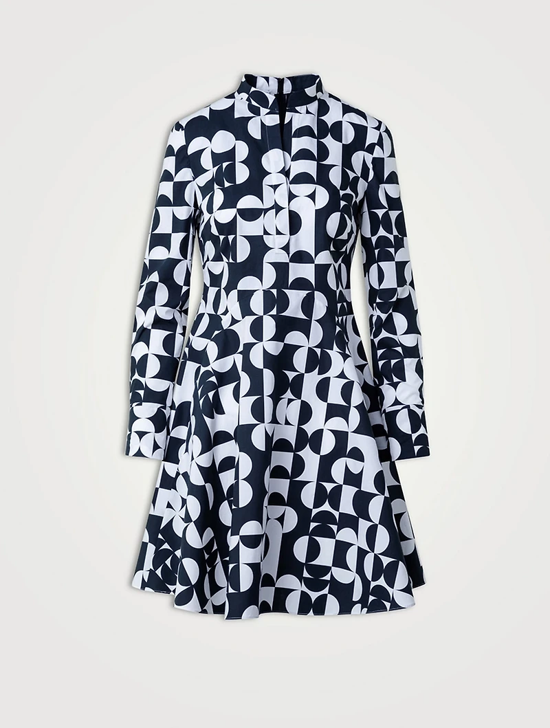 Printed Poplin Shirt Dress