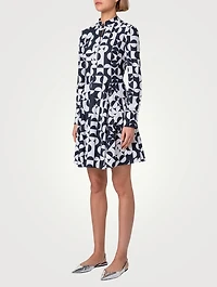 Printed Poplin Shirt Dress