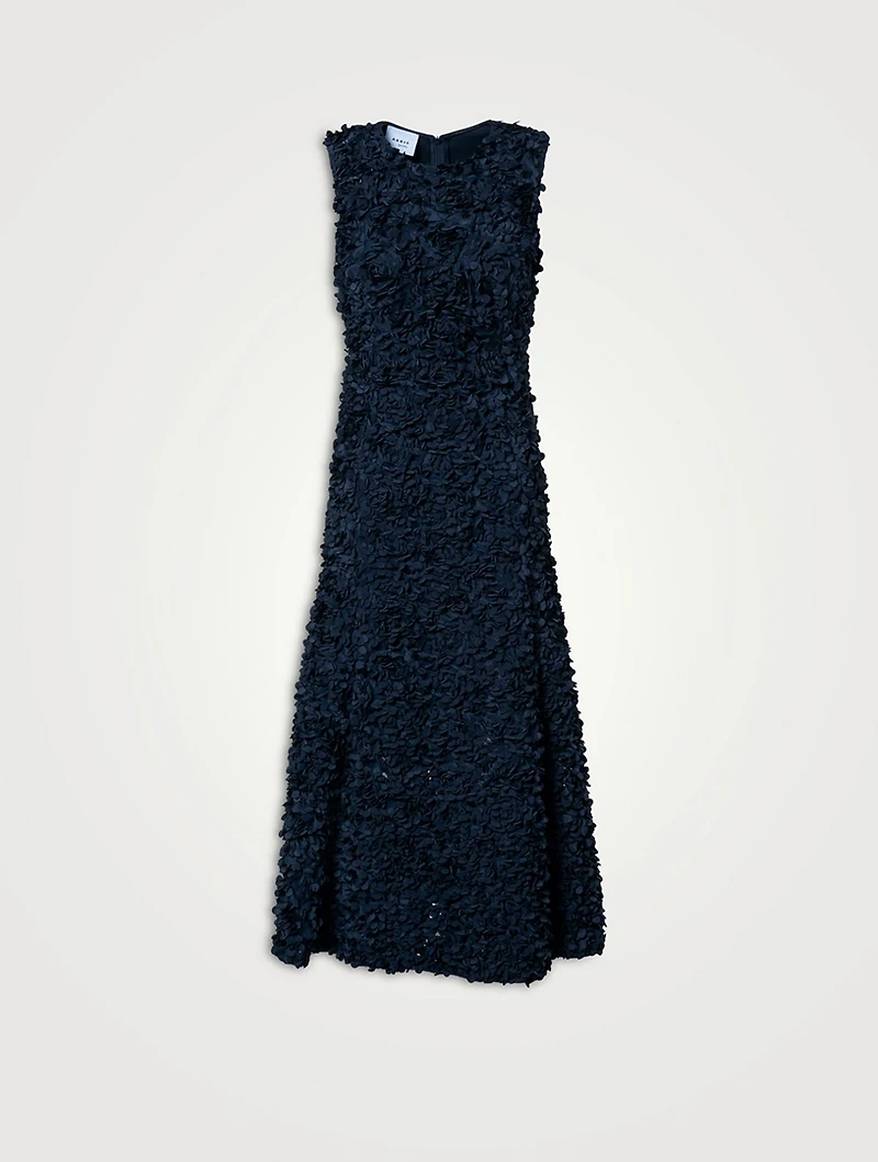 Laser-Cut Midi Dress