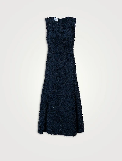 Laser-Cut Midi Dress