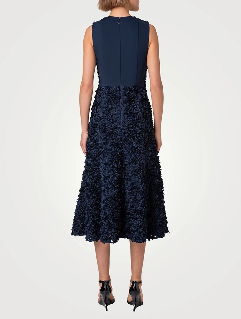 Laser-Cut Midi Dress
