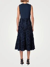 Laser-Cut Midi Dress