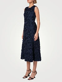 Laser-Cut Midi Dress