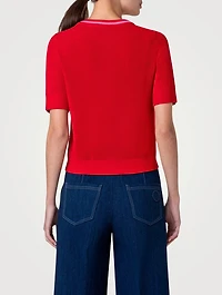 Short-Sleeve Wool Sweater
