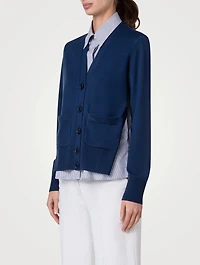 Faux Layered Wool Cardigan