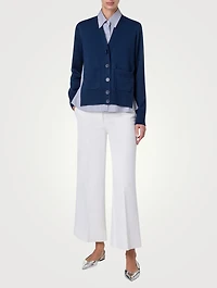 Faux Layered Wool Cardigan