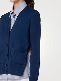 Faux Layered Wool Cardigan