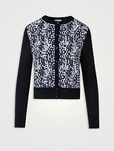 Printed Silk And Wool Cardigan
