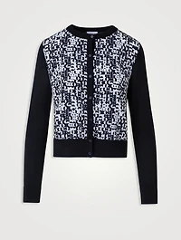 Printed Silk And Wool Cardigan