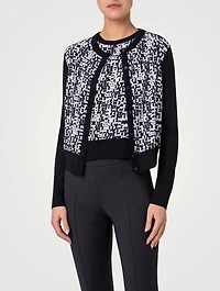Printed Silk And Wool Cardigan