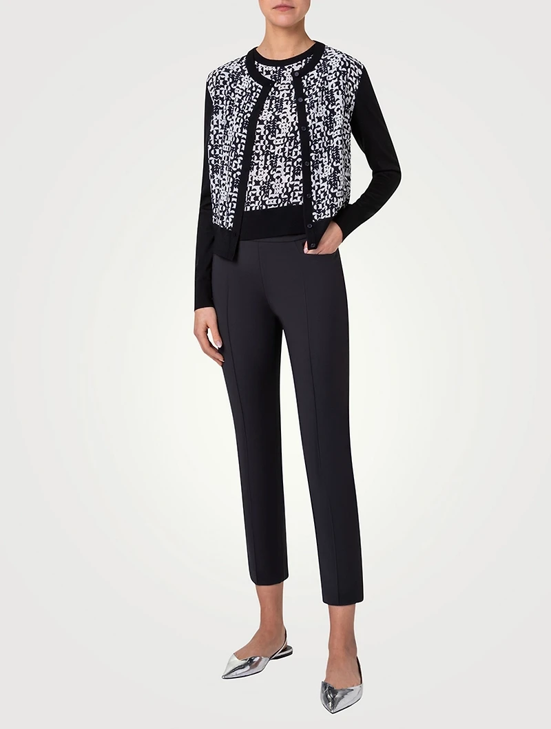 Printed Silk And Wool Cardigan