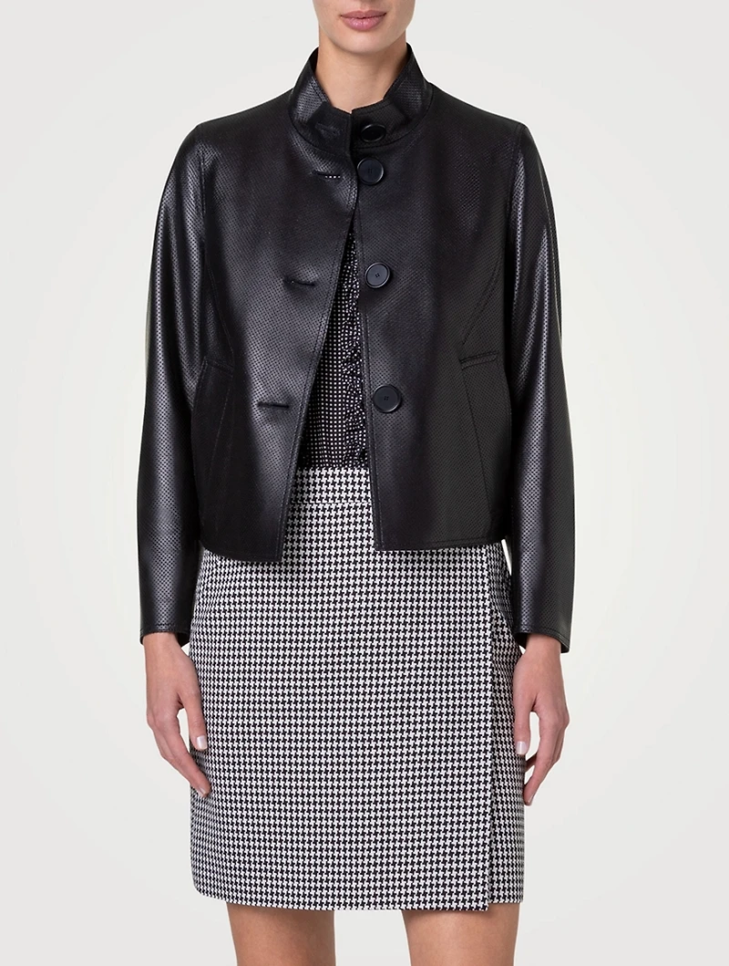 Perforated Leather Jacket