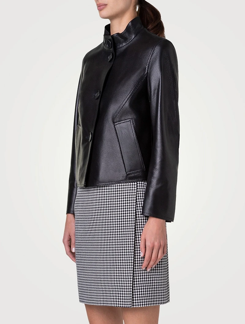 Perforated Leather Jacket