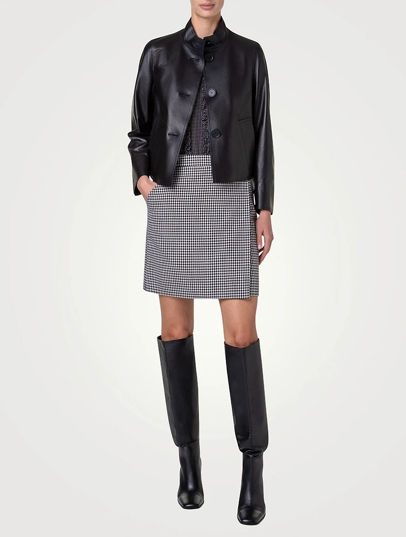 Perforated Leather Jacket
