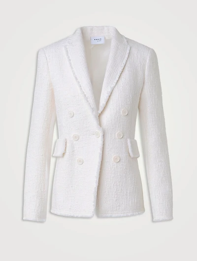 Mixed-Media Tweed Blazer
