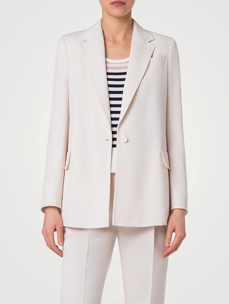 Single-Breasted Wool Blazer