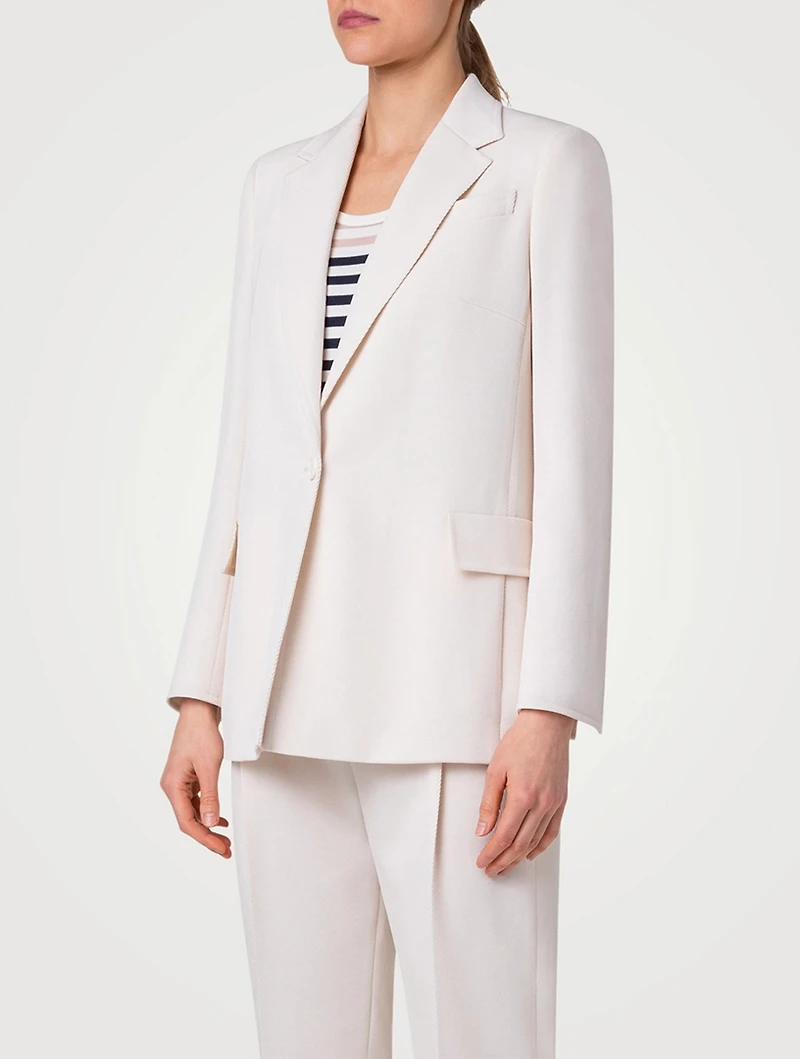 Single-Breasted Wool Blazer