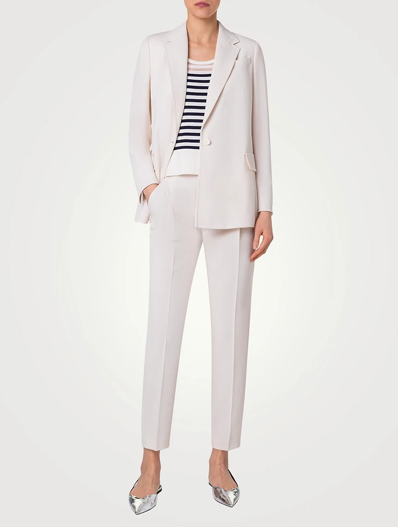 Single-Breasted Wool Blazer