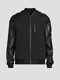 Neuville Bomber Jacket With Leather Sleeve
