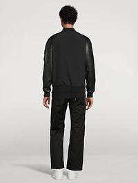Neuville Bomber Jacket With Leather Sleeve