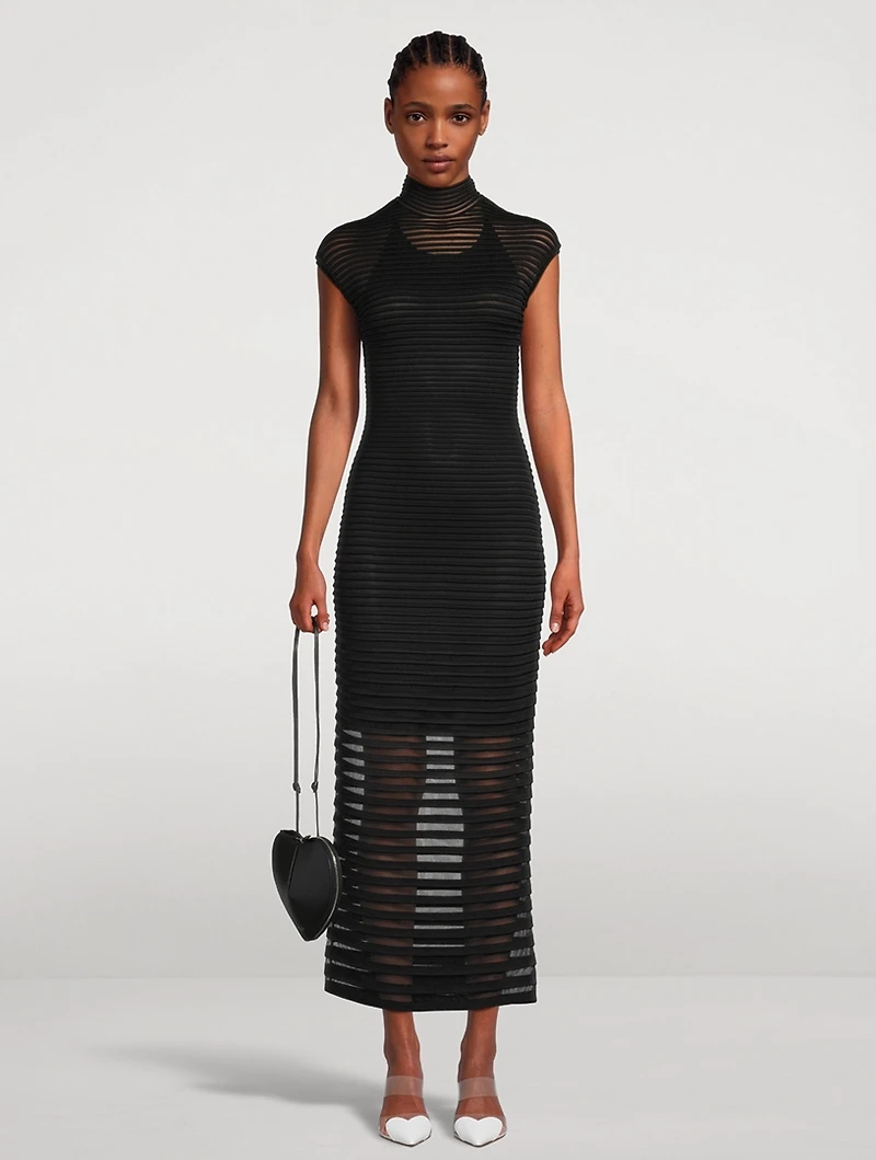 Rib-Knit Maxi Dress
