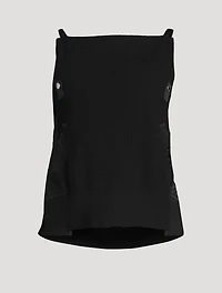 Nylon Twill Mix Knit Camisole