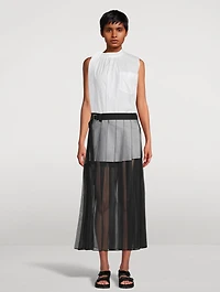 Cotton Poplin Midi Dress