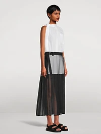 Cotton Poplin Midi Dress