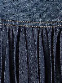 Denim Cami With Pleated Back