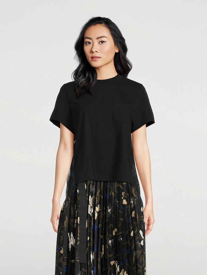 T-Shirt With Pleated Back