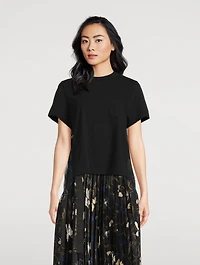 T-Shirt With Pleated Back