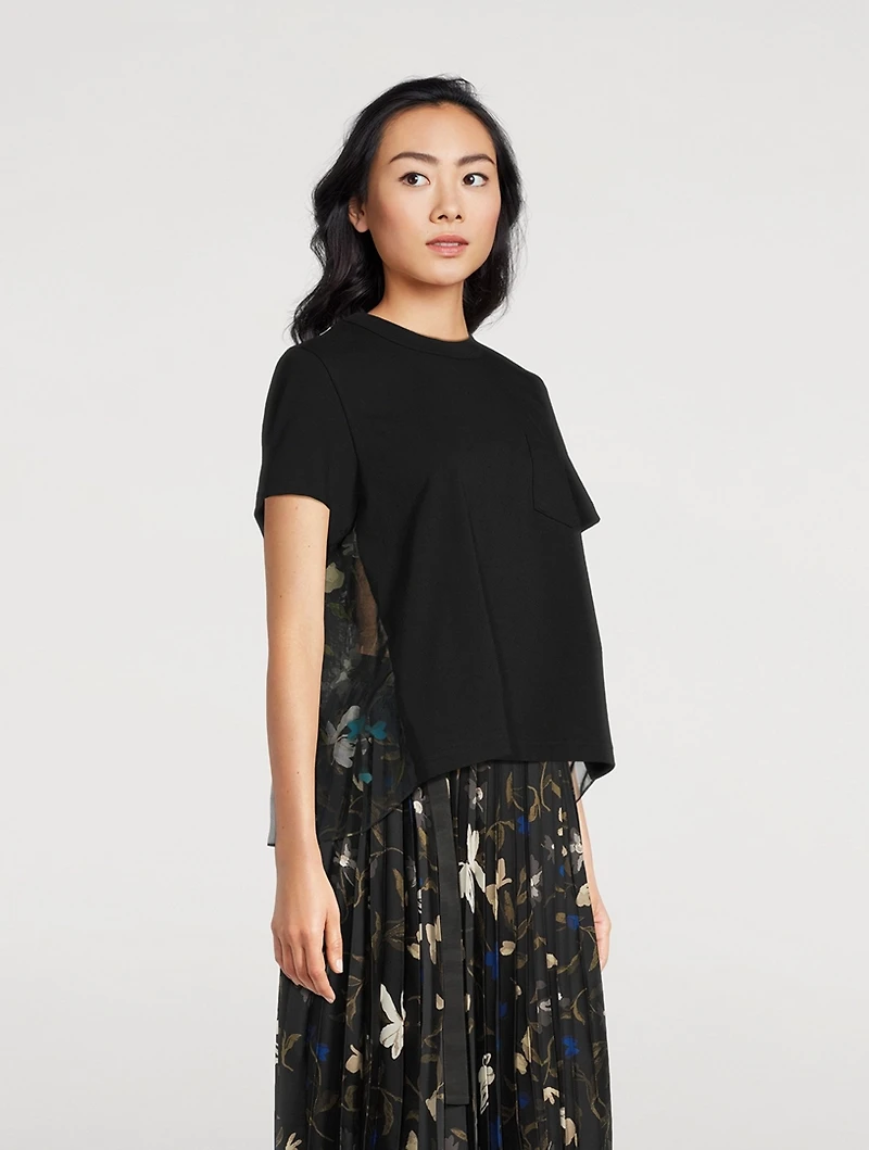 T-Shirt With Pleated Back