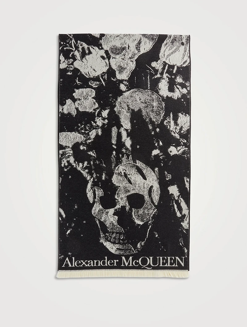 Flower Bloom Wool Skull Scarf