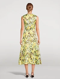 Madi Twill Midi Dress Floral Print