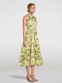 Madi Twill Midi Dress Floral Print