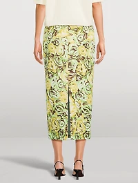 Lorelei Twill Pencil Skirt Floral Print