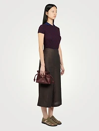 Cotton Short-Sleeve Polo Sweater