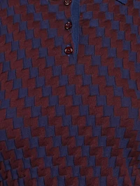 Cotton Short-Sleeve Polo Sweater