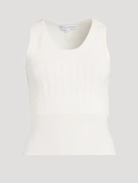 Pointelle Knit Sleeveless Top