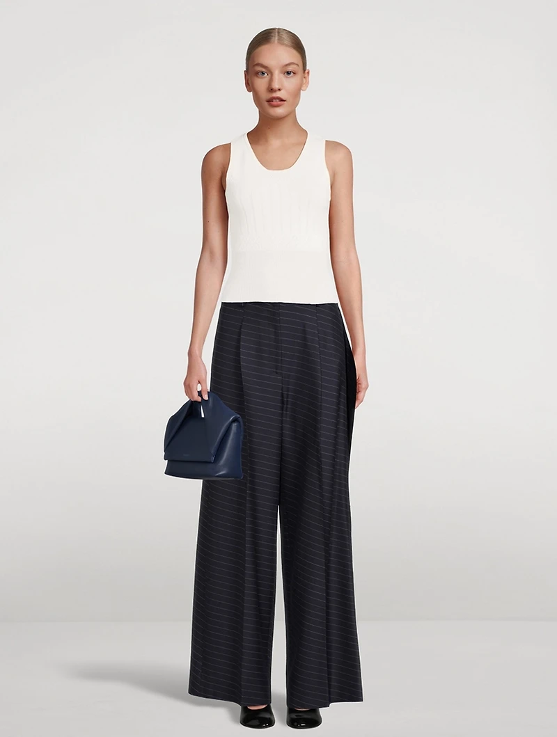 Pointelle Knit Sleeveless Top