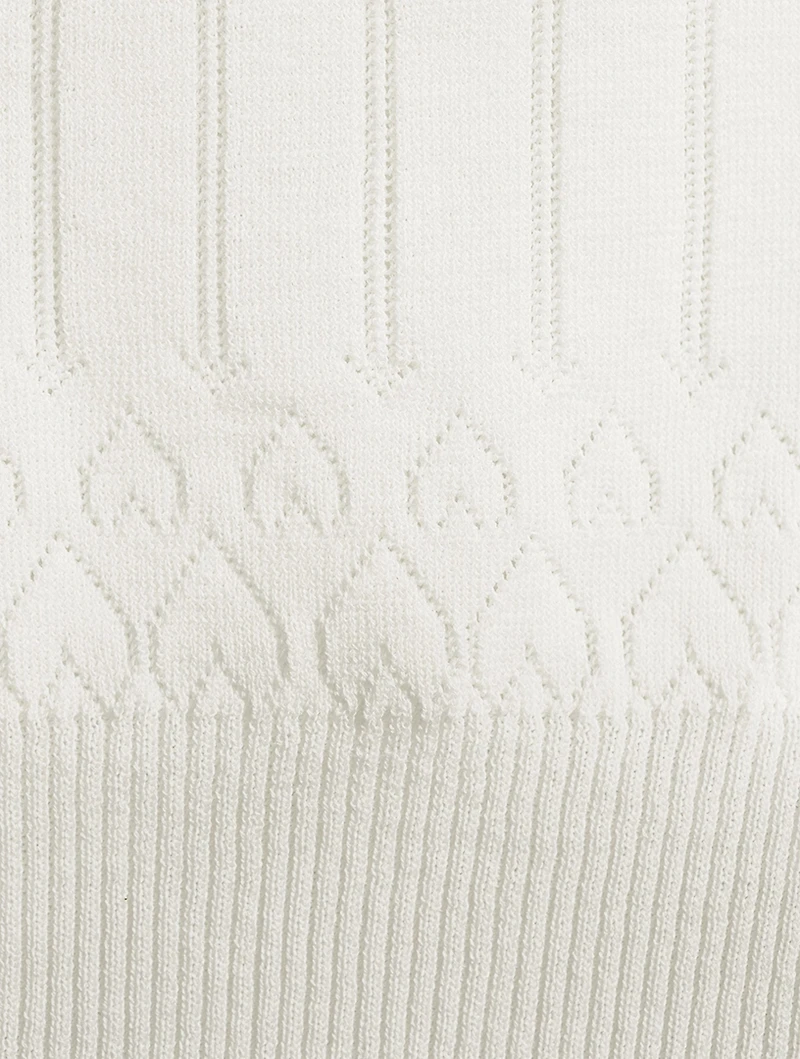 Pointelle Knit Sleeveless Top