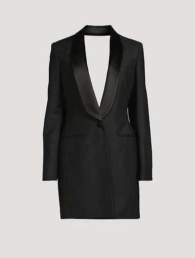 Draped-Back Tuxedo Jacket