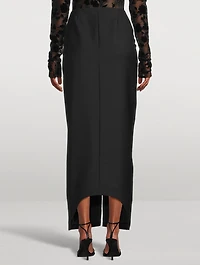 Wool And Mohair Column Skirt