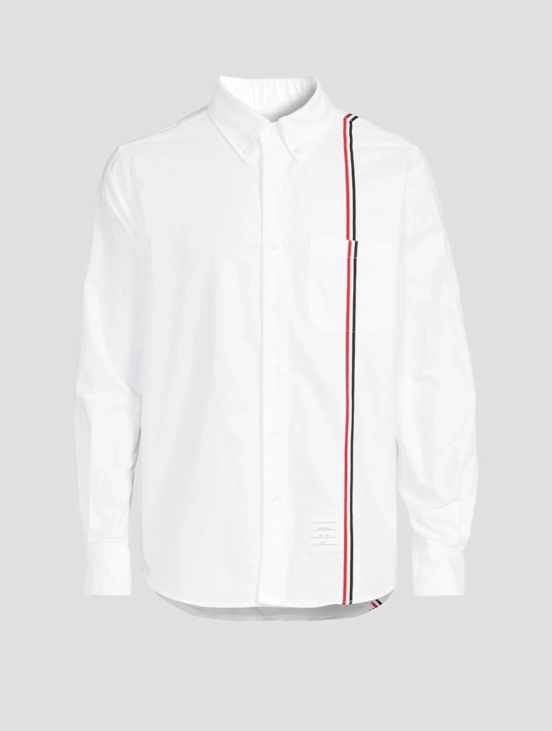 Cotton Shirt With Tricolour Stripe