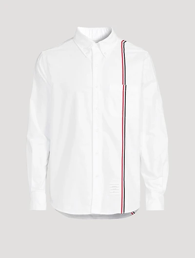 Cotton Shirt With Tricolour Stripe