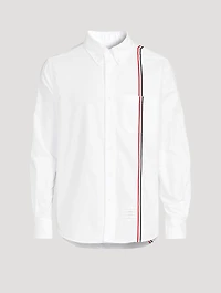 Cotton Shirt With Tricolour Stripe