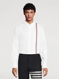 Cotton Shirt With Tricolour Stripe