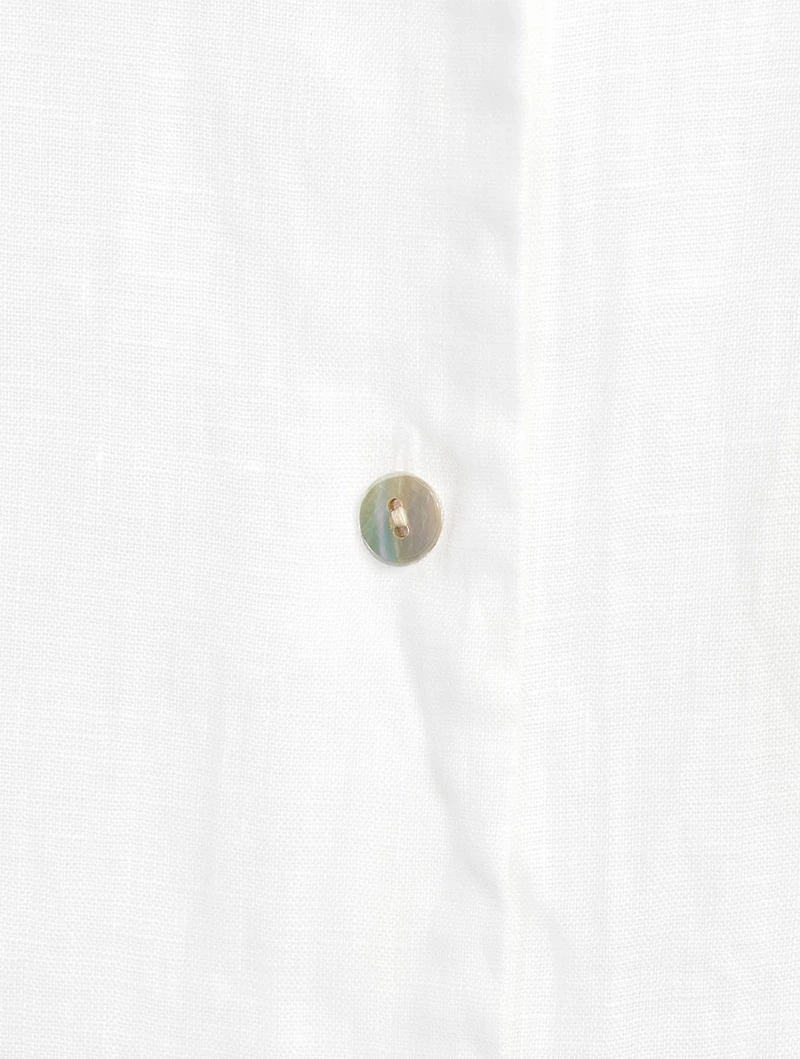 Linen Cap-Sleeve Shirt